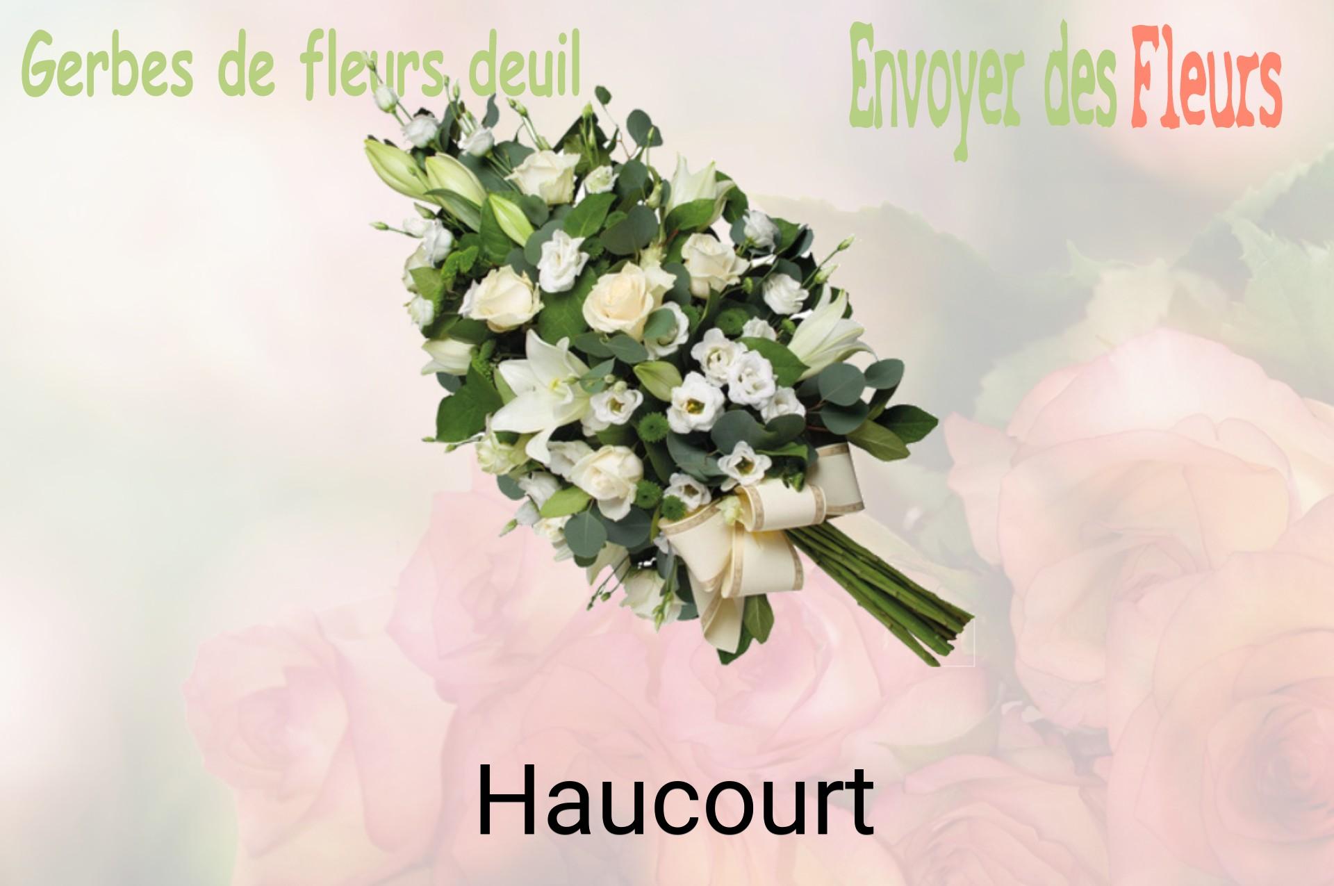 Gerbe de fleurs de deuil livrée à Haucourt